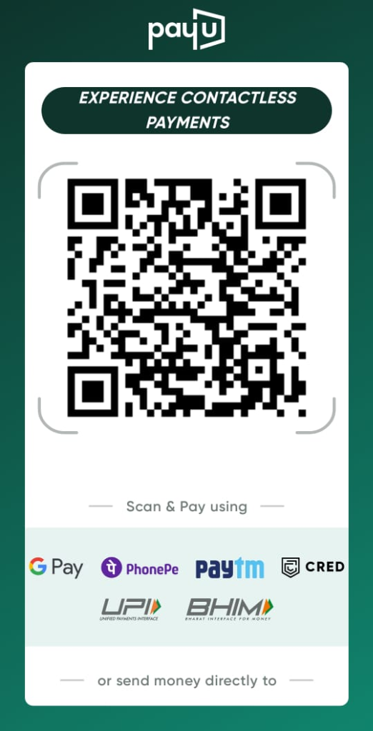 KK Startup India PayU UPI QR Code