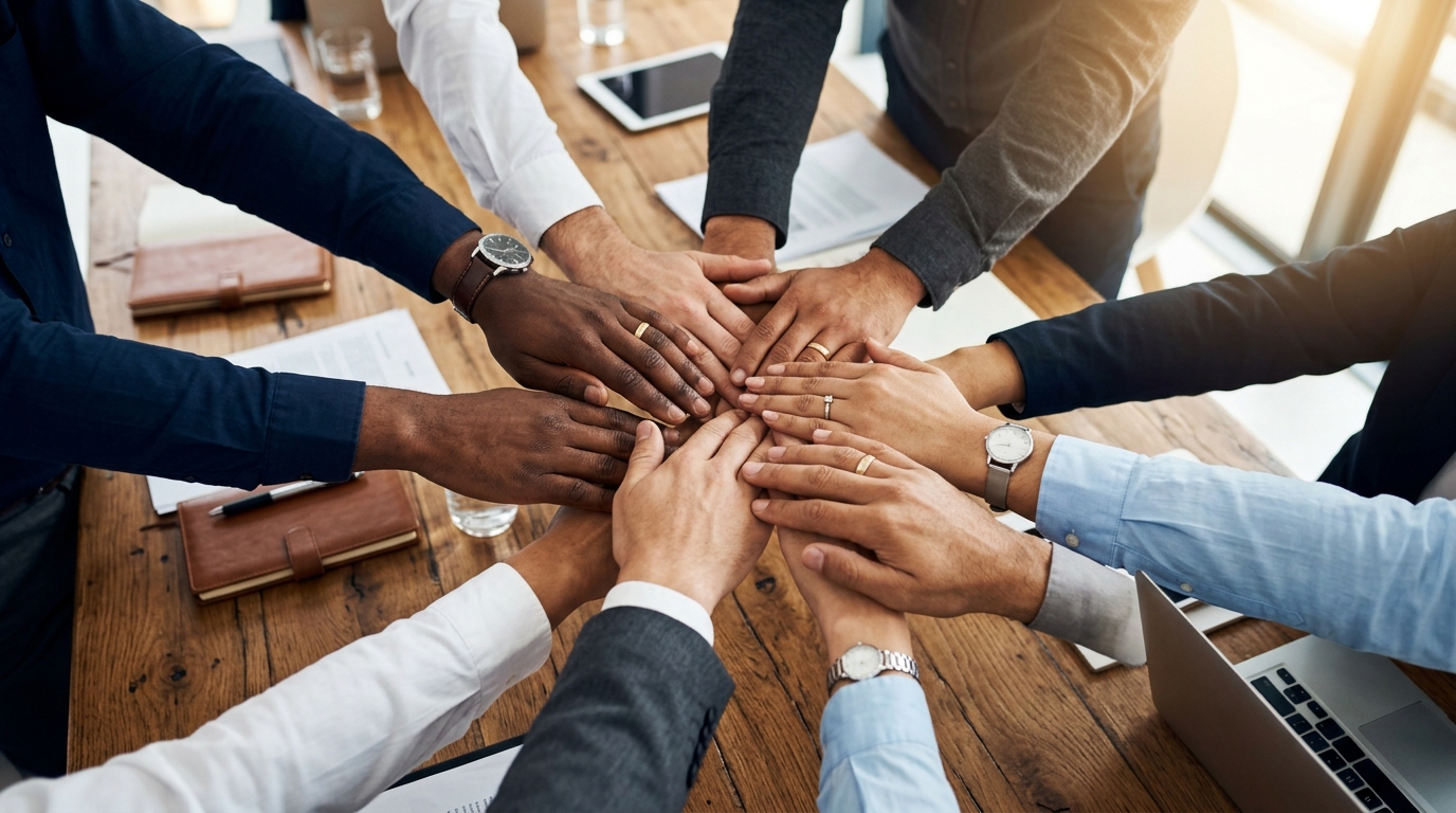 KK Startup India Team Hands Collaboration